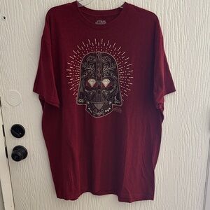 Star Wars Men's Vader Sugar Skull Helmet Aura Graphic Tee